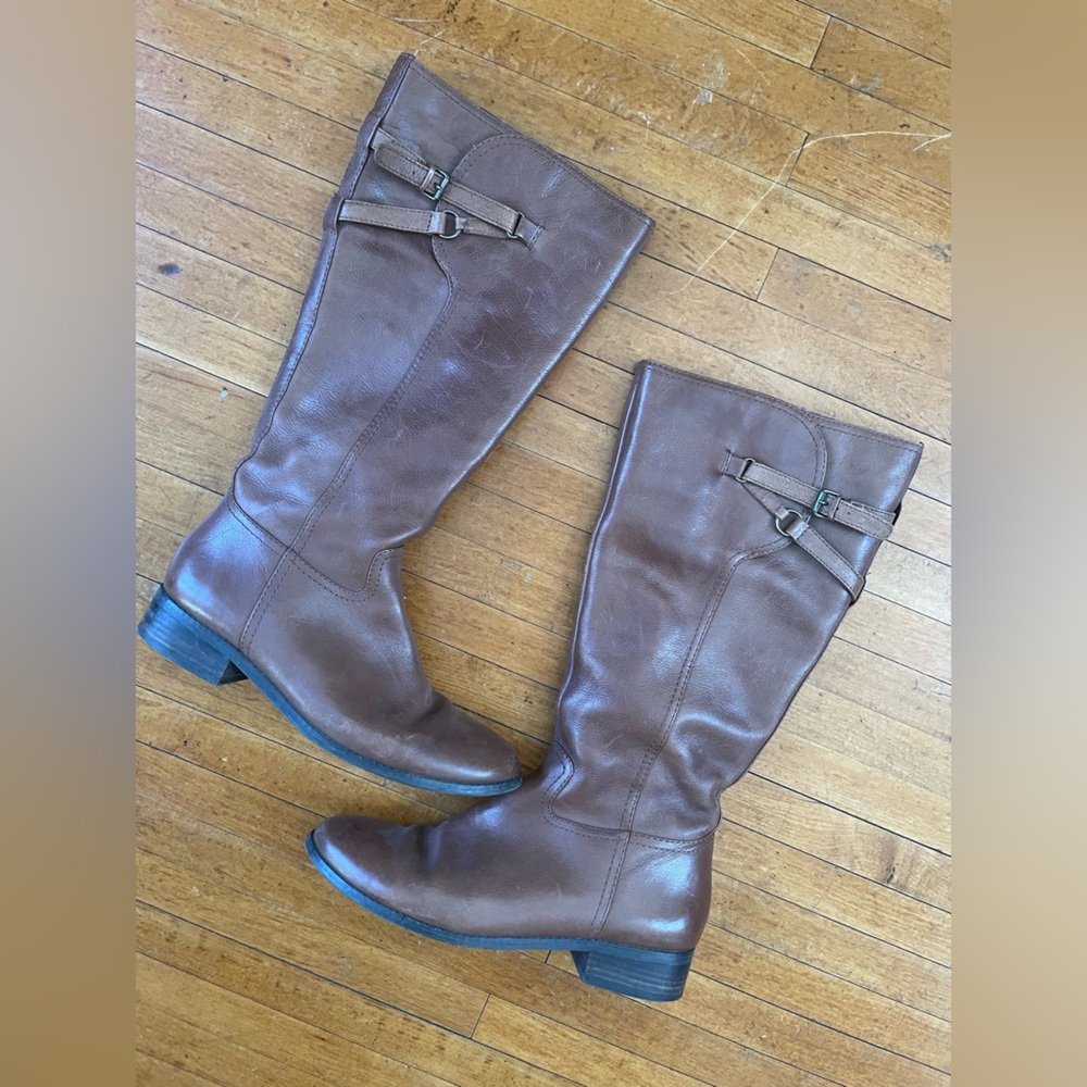 Trotters Womens brown Leather Riding Boots